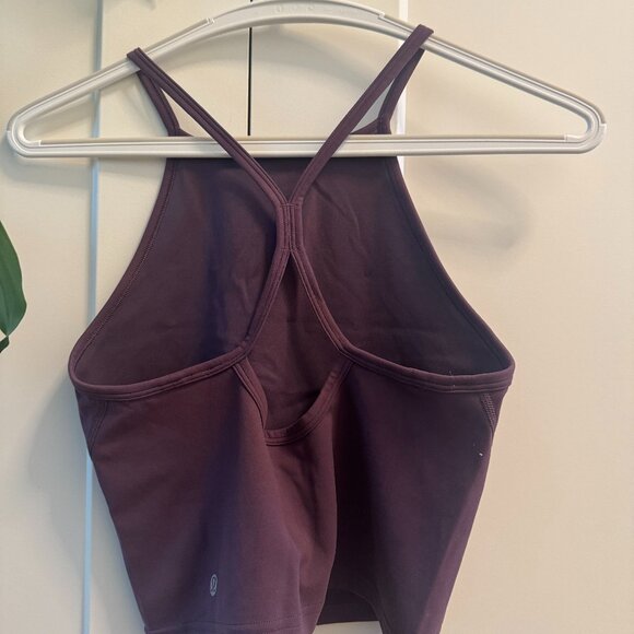 Lululemon Wunder Train High-Neck Cross-Back Tank in Grape Thistle, Size 6 - Picture 1 of 3